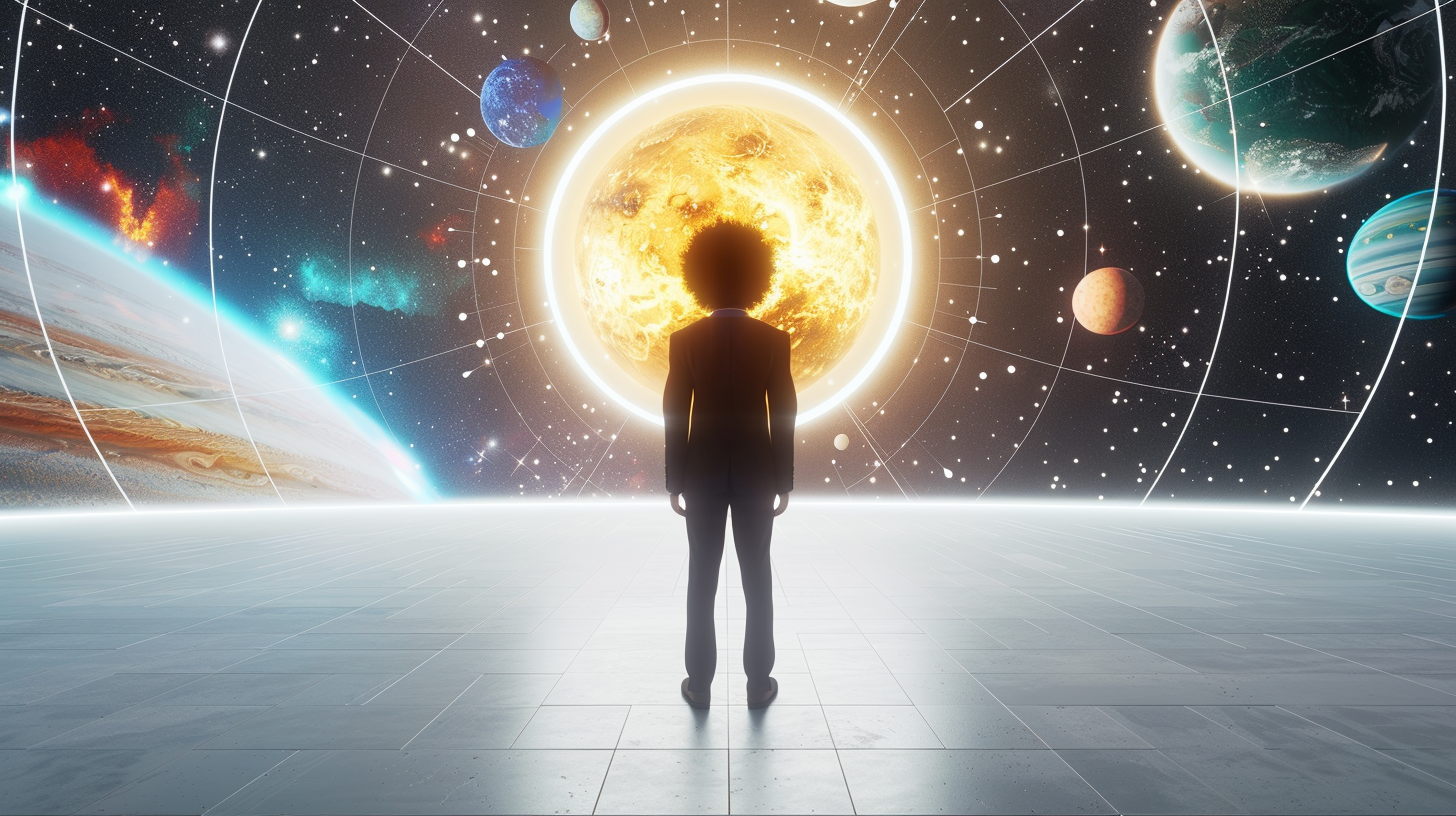 Mateo exploring the cosmos